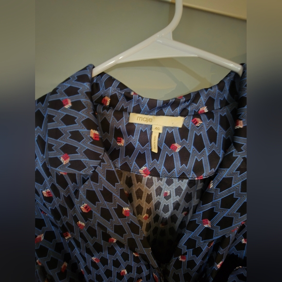 Maje Prestone Printed Cropped Wide-leg Jumpsuit - Picture 2 of 6